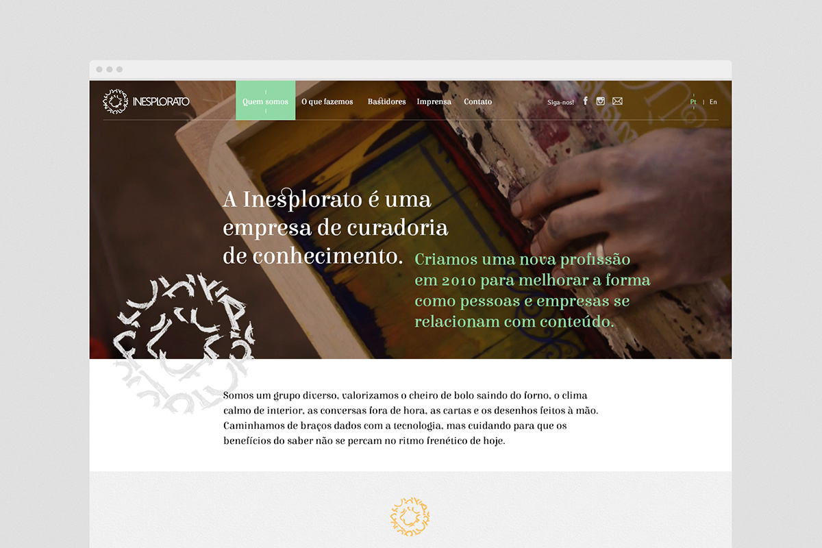 Website interface