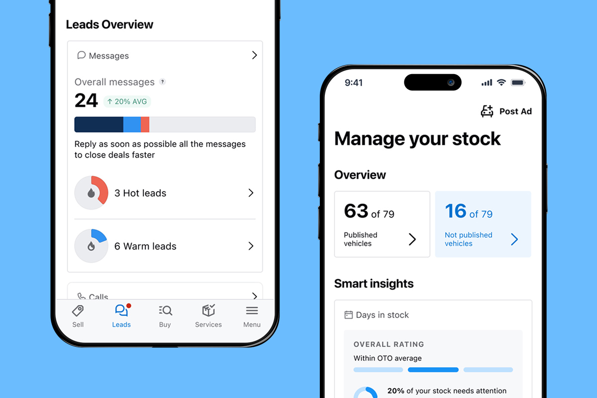 Design prototype of OLX Motors' redesigned product experience.